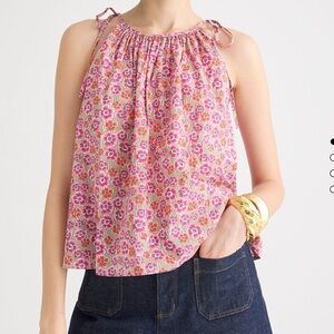 NWT J.Crew Liberty Ellie Tie Shoulder Top, size small
